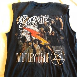SOLD. Aerosmith & Montley Crew concert tee.